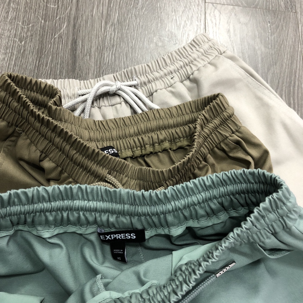 Quần Short Exp3ss Kaki Lưng Thun Rút