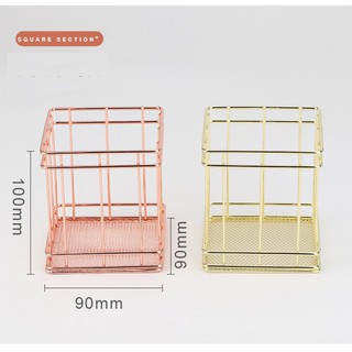 Cốc cọ kim loại đan thưa Decor11