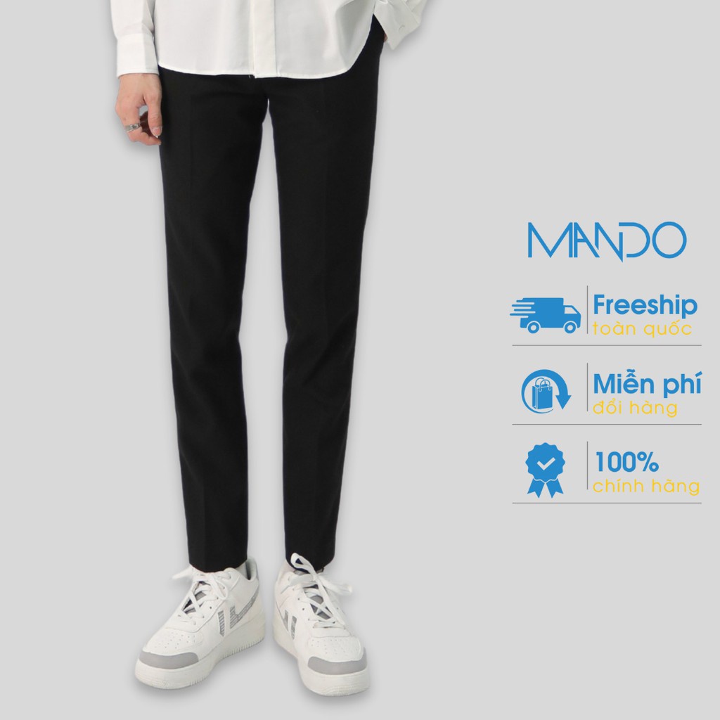 Quần Tây Âu Nam MANDO Form Suông Cạp Cao Chất Vải Âu Hàn Cao Cấp Kiểu Dáng Basic Thời Trang Hàn Quốc QA01 - Hàng mới về