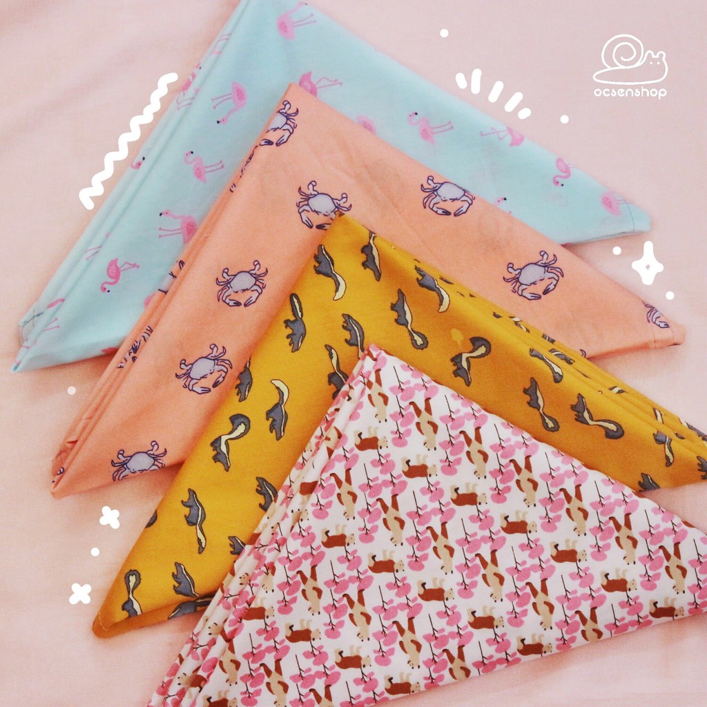 Khăn bandana Ốc Sên handmade 60x60cm