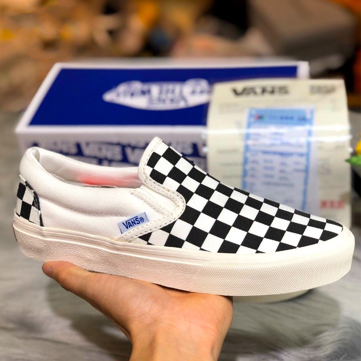 Giày caro vans vault, slip on checker lười hàng 11 ( full box )