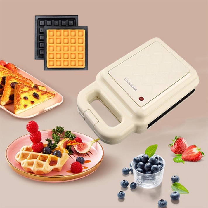 Máy làm bánh waffle mini Chính hãng Torsom 600W