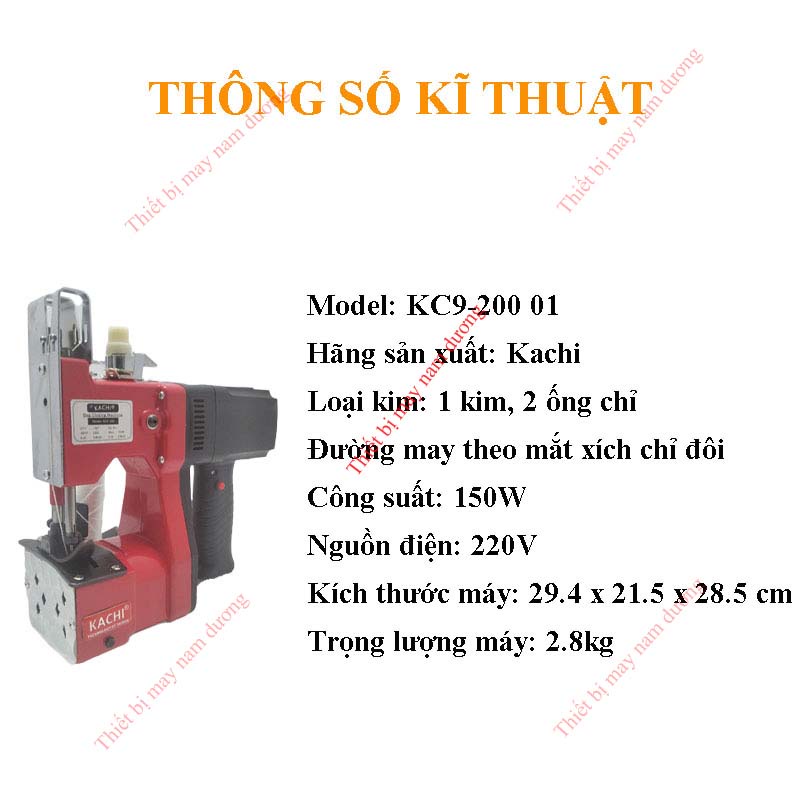 Máy may bao Kachi 1 kim 2 chỉ KC9-200-1 &gt; Máy may bao đài loan