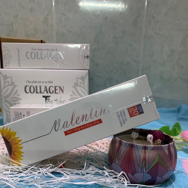 [ chính hãng] Kem trắng da chống nắng valentine 50gr