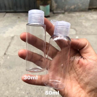Chai nhựa chiết mỹ phẩm nắp bật (30ml/50ml/100ml/500ml)