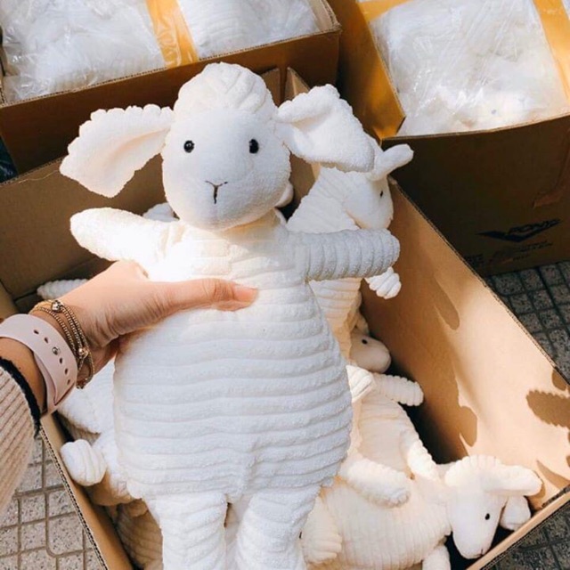 Gấu bông cừu trắng organic