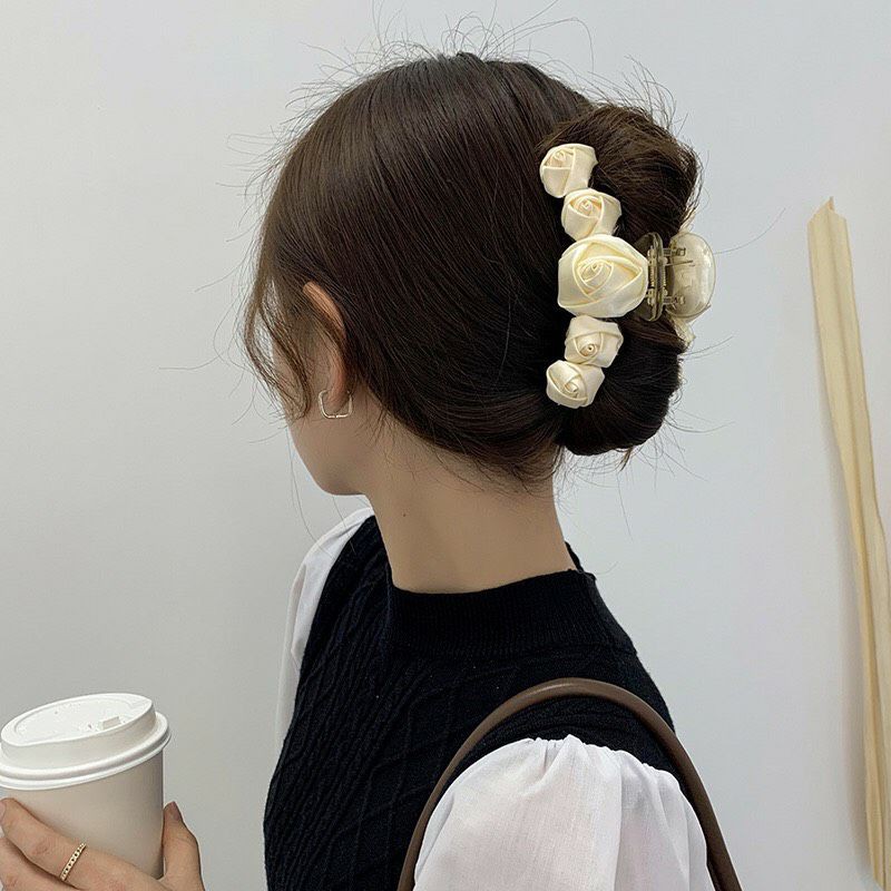 Kẹp gắp tóc hoa hồng siêu xinh