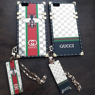 ỐP VUÔNG IPHONE 6/6S, 6/6S PLUS, 7/8 PLUS, IPHONE X HÌNH RƯƠNG KHO BÁU MẠ XI CÓ DÂY ĐEO