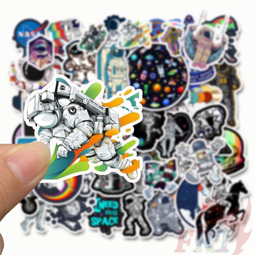 ❉ NASA：Astronaut - Series 01 Spaceman Stickers ❉ 50Pcs/Set DIY Fashion Decals Doodle Stickers