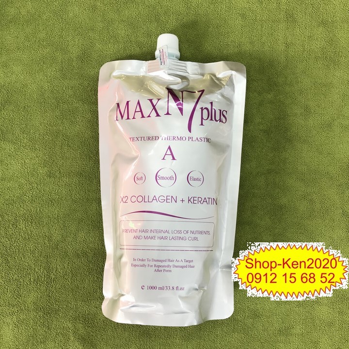 [Túi lẻ] Uốn duỗi ép tóc Max N7 Plus Collagen Keratin 1000ml A-B-C
