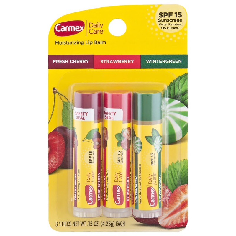 (BILL US) SET SON THỎI DƯỠNG MÔI TRÁI CÂY CARMEX