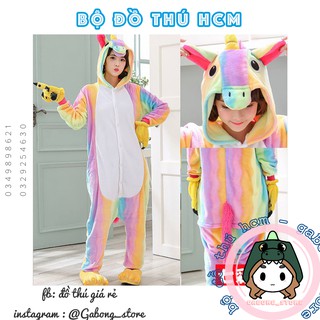 bộ đồ thú unicorn 💥FREESHIP 💥giảm 20k khi nhập mã [ BODOTHU2 ] bộ đồ ngủ hình thú HCM