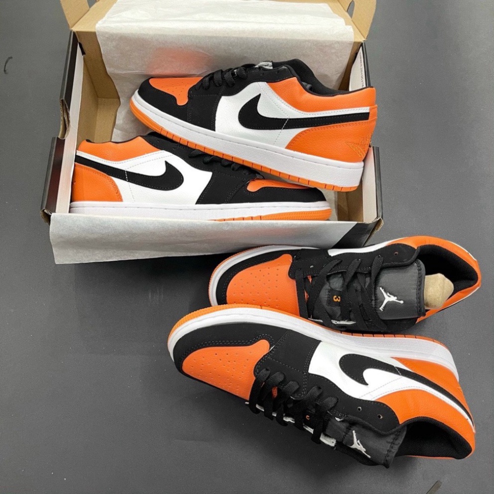 [FREE SHIP] [FREE SHIP] Giày Sneaker Jd Low Cam Giày Thể Thao Nam Nữ Thấp Cổ Full Phụ Kiện