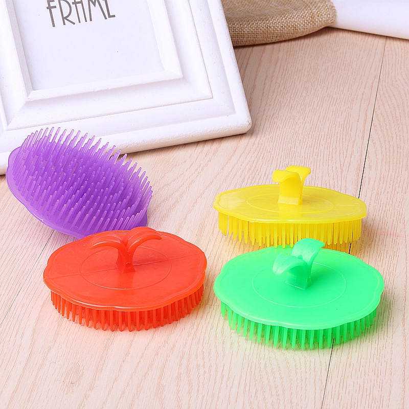 Lược Gội Đầu Mát Xa Da Đầu Bằng Silicon Màu Sắc Ngẫu Nhiên Sáng Tạo