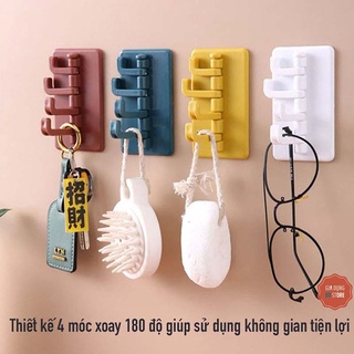 Móc treo đồ dán tường 4 chấu chắc chắn ( MÓC TREO 4 CHẤU )
