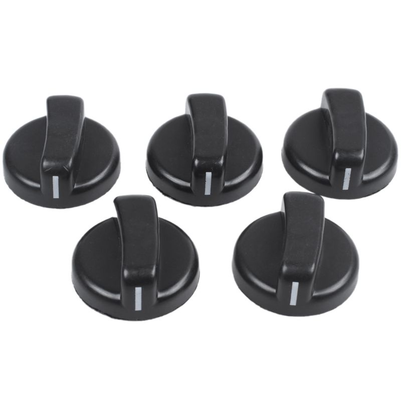 Set 5 / 5 Núm Vặn Bếp gas Bằng Nhựa Màu Đen