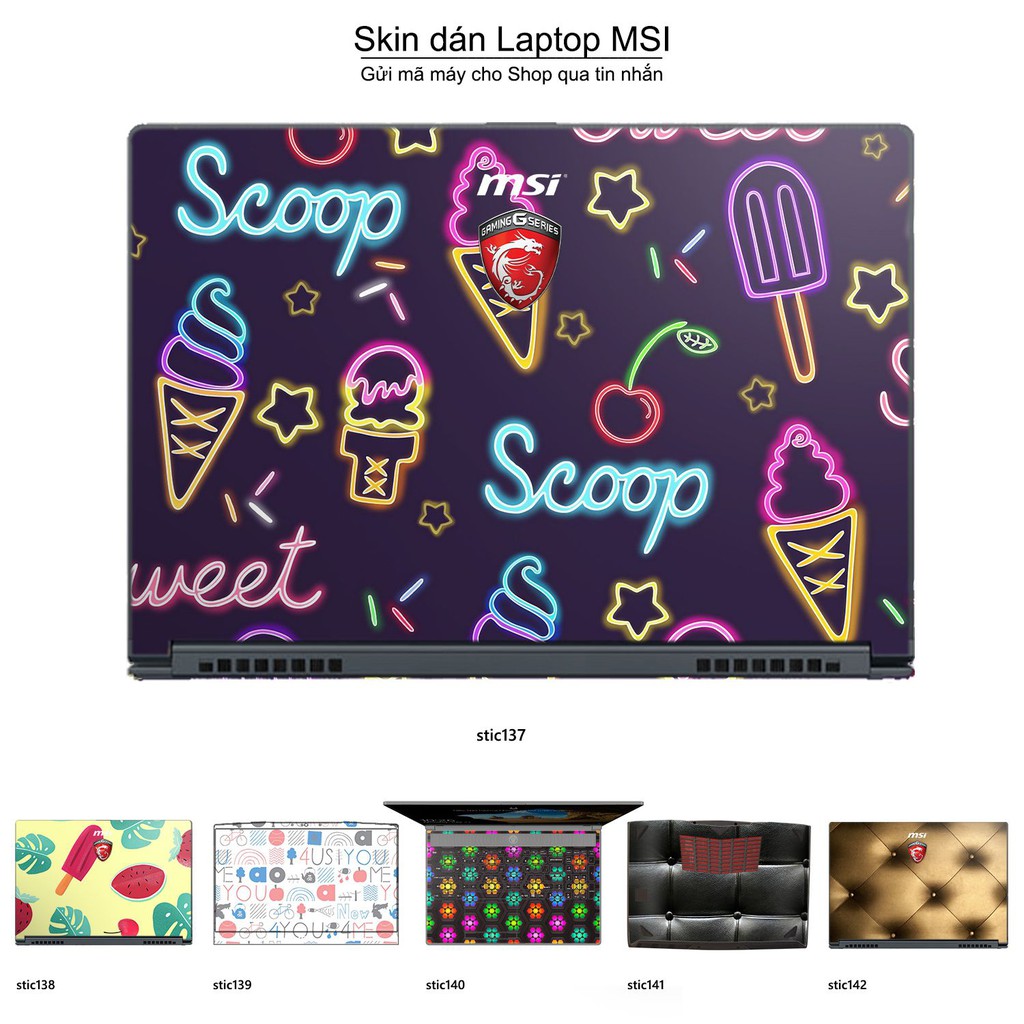 Skin dán Laptop MSI in hình Hoa văn sticker nhiều mẫu 23 (inbox mã máy cho Shop)