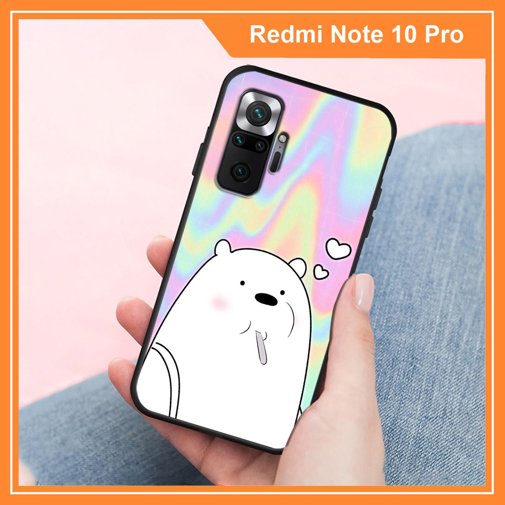Ốp lưng Xiaomi Redmi Note 10 Pro in hình 3D dễ thương gấu bear đáng yêu - RẺ - BỀN - ĐẸP