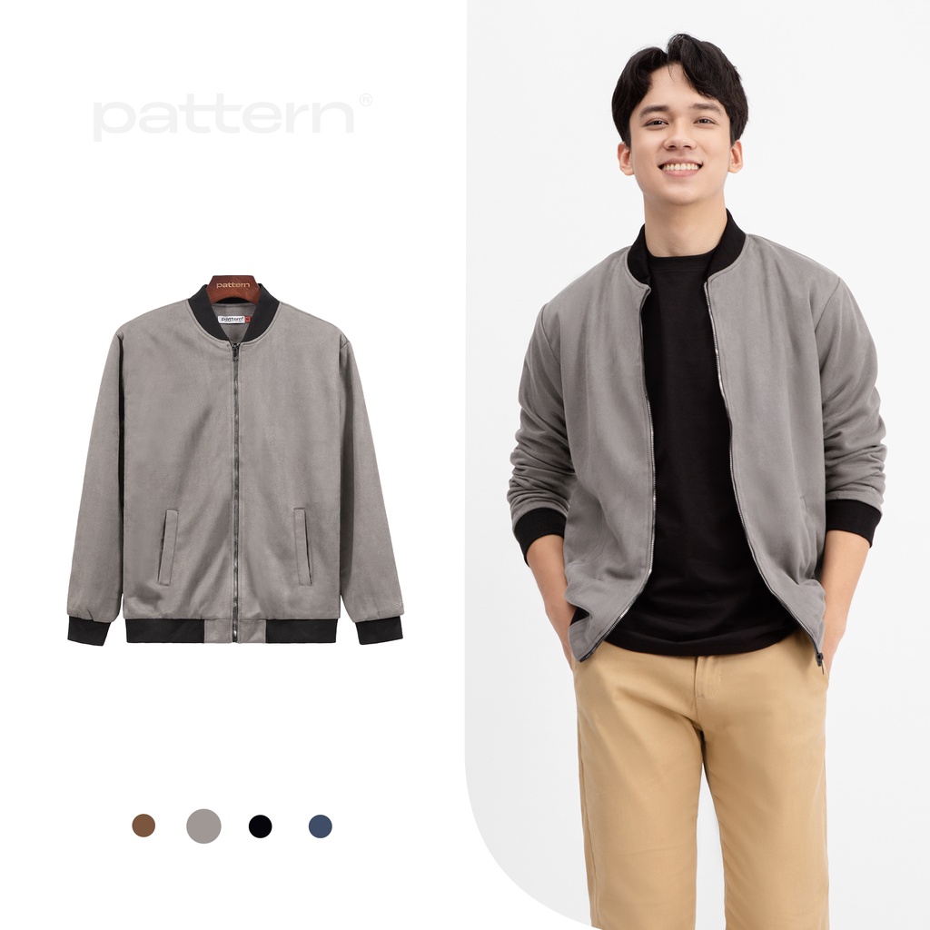 Áo khoác bomber da lộn PATTERN PK005