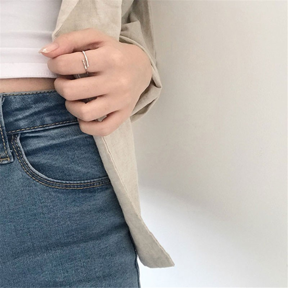 Nhẫn Đeo Tay Tạo Hình Đốt Tre Đơn Giản Cho Nữ