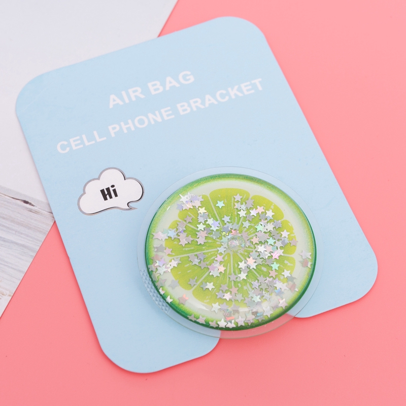 Giá đỡ điện thoại kim tuyến in hình trái cây