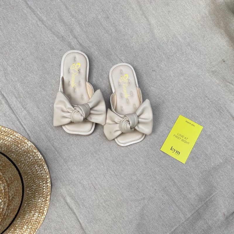 Giày dép mũi vuông quai nơ cho bé gái G829