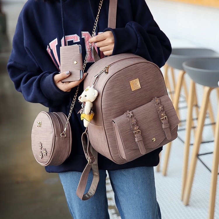 Balo nữ in chữ thời trang Hàn Quốc xinh xắn IELGY