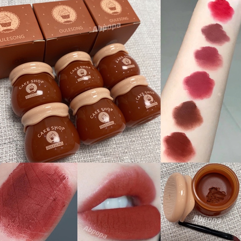 [Hàng mới về] Son lì kháng nước có 6 màu sắc tùy chọn đóng hộp tiện dụng