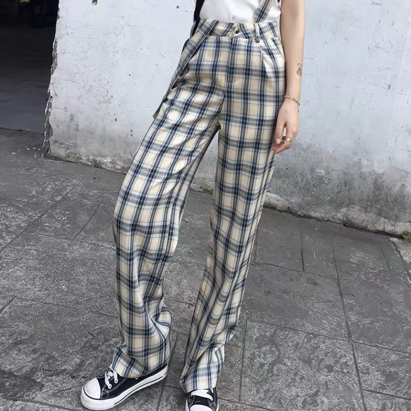 QUẦN YẾM ỐNG SUÔNG SỌC CARO - Y0084 | BigBuy360 - bigbuy360.vn