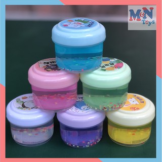 Slime trong suốt có hạt màu -  chất nhờn ma quái 2021 hộp siêu đẹp