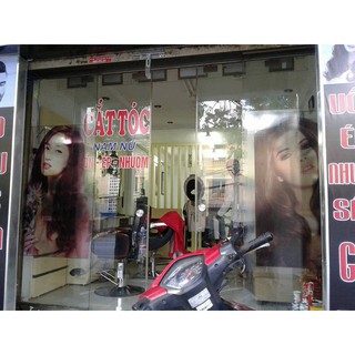 💕GIÁ SẬP SÀN- QUÀ KHỦNG💕COMBO 2 TRANH DÁN CỬA KÍNH SALON TÓC CAO CẤP (CLIP THẬT) SP11