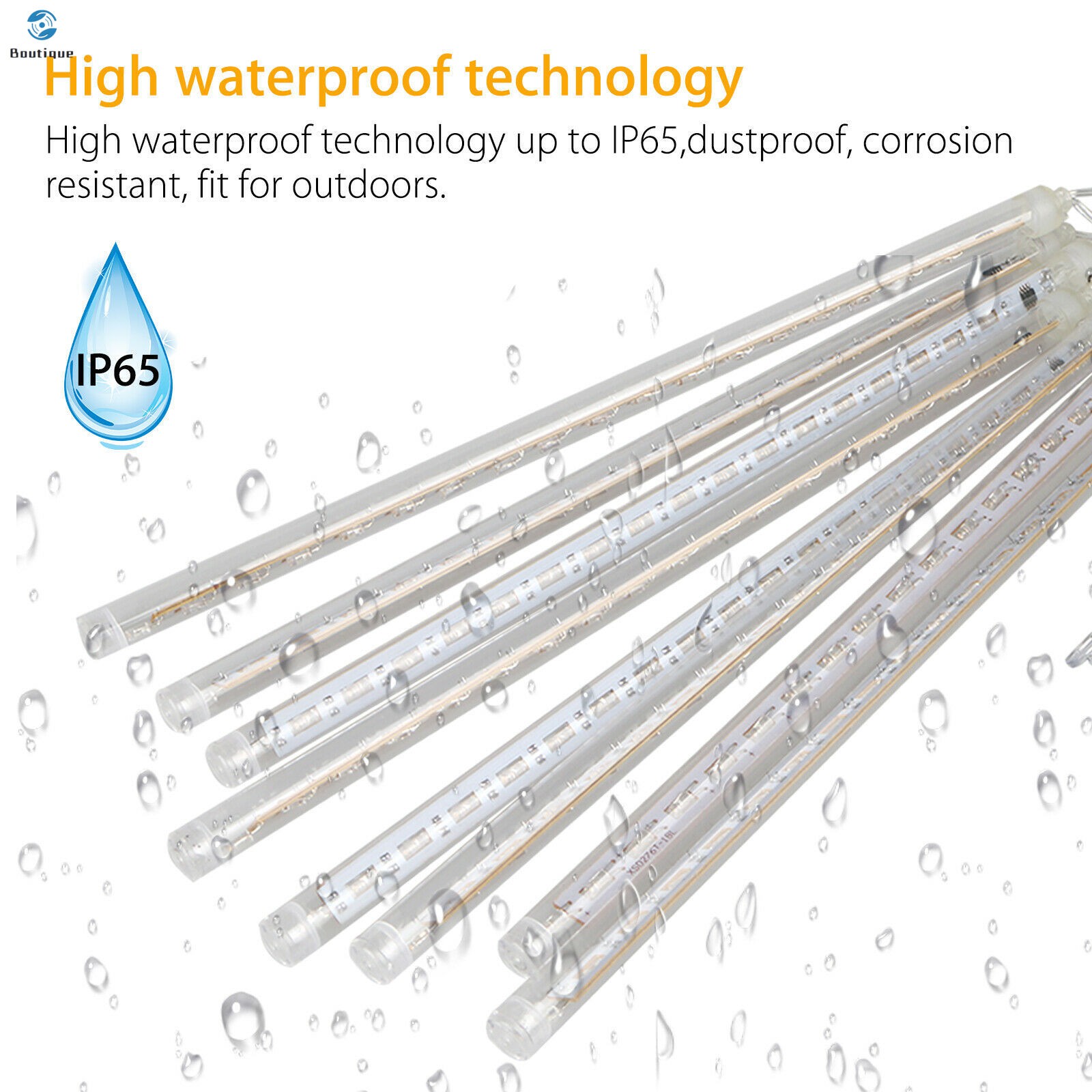 Đèn Led Sao Băng 30cm Với 8 Ống Trang Trí Giáng Sinh