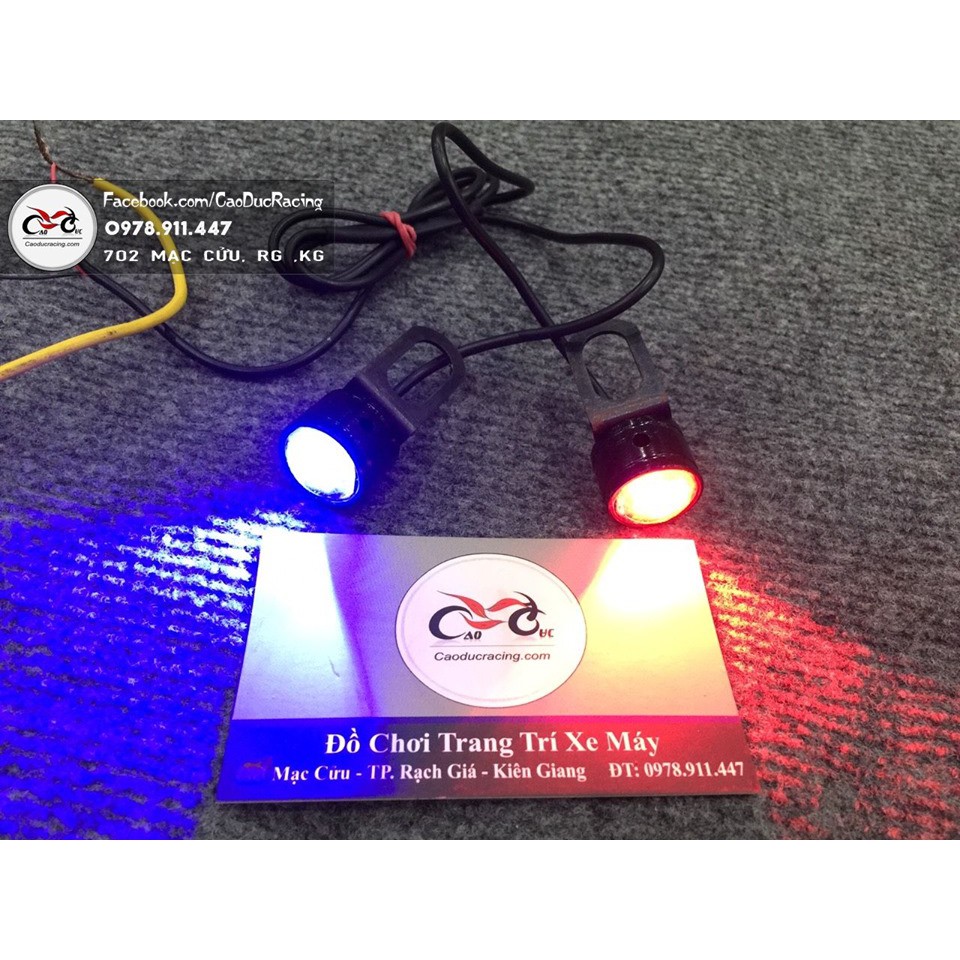 Đồ chơi xe LED R1 chớp Polic3 xanh đỏ chớp 8 chế độ luôn phiên gắn gầm xe hoặc chân kiếng