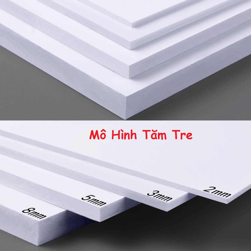 Bìa mô hình Foam A0, A1, A2, A3, A4, A5 (2mm, 3mm, 5mm, 8mm, 10mm) bìa fomex nguyên liệu làm mô hình hanmade, kiến trúc