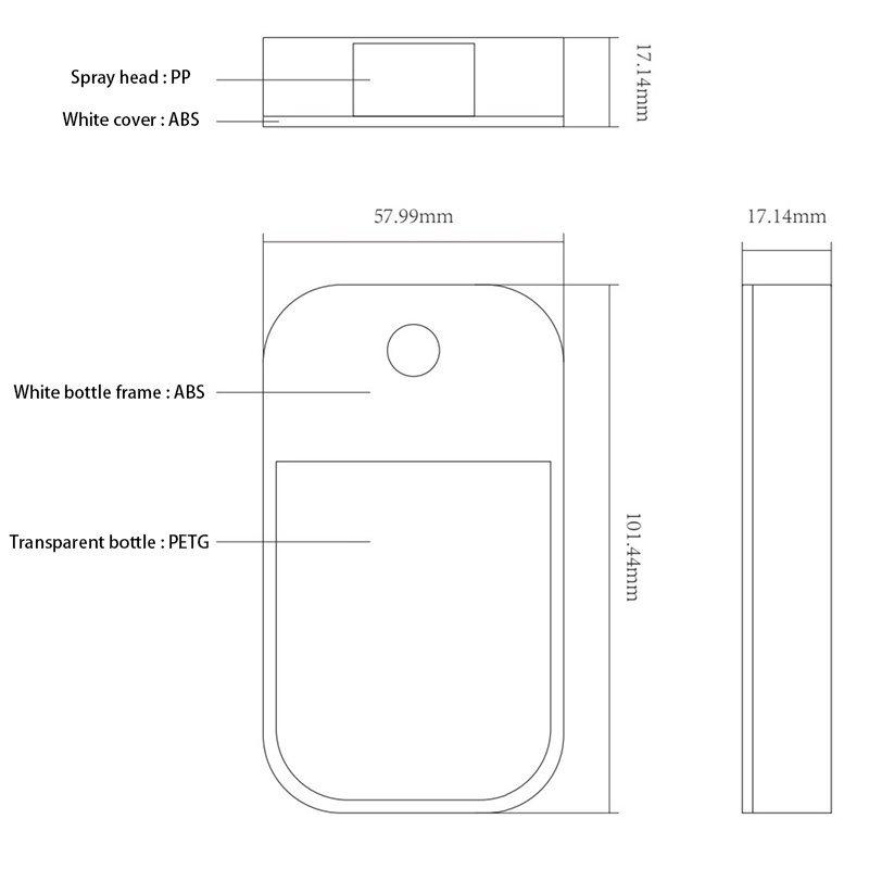Bình Xịt Đựng Cồn Khử Trùng Bằng Silicone 38Ml + Vỏ Bọc Bằng Silicon Áp Suất Cao