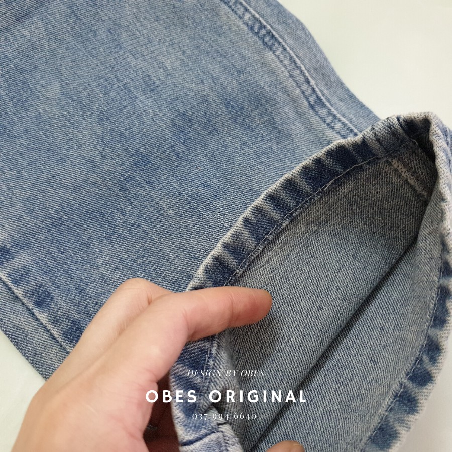 [Mã SKAMAP6 giảm 8% TỐI ĐA 50K đơn250K] [OBES] Quần jeans nam suông rộng rách gối mã QR204 | BigBuy360 - bigbuy360.vn