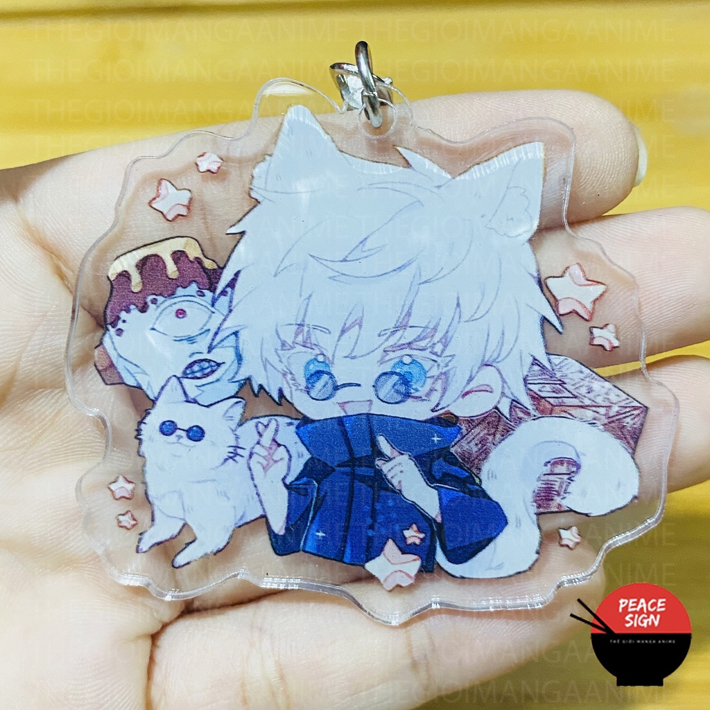 (Mica trong acrylic) Móc khóa JUJUTSU KAISEN ver TAI THÚ PET anime chibi Chú Thuật Hồi Chiến