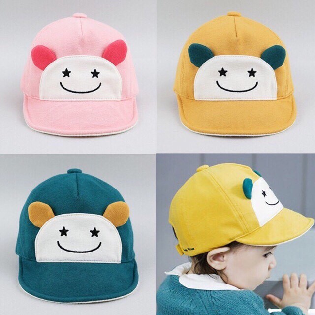 Mũ cho bé thêu chữ HELLO