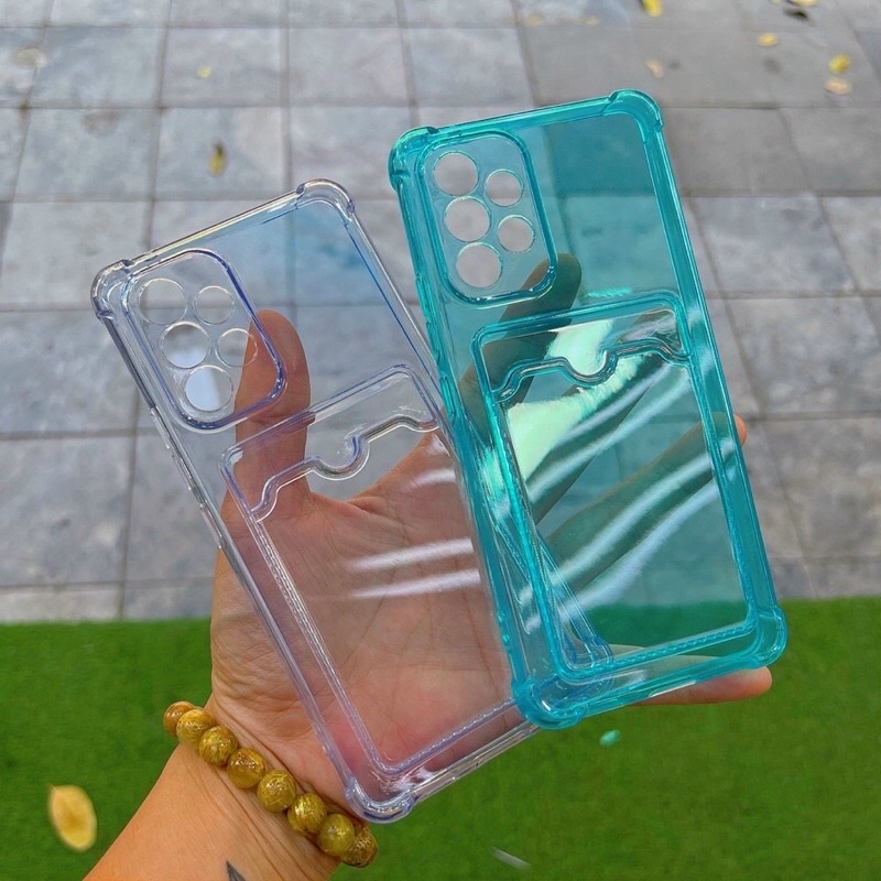 Samsung A53 - Vỏ  Ốp Lưng Điện Thoại Trong Suốt Chống sốc 4 góc Có Ngăn khe Đựng cài Thẻ