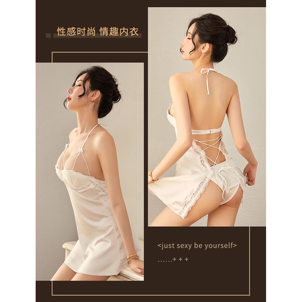 Váy lụa 2 dây kèm đệm ngực cao cấp ST03