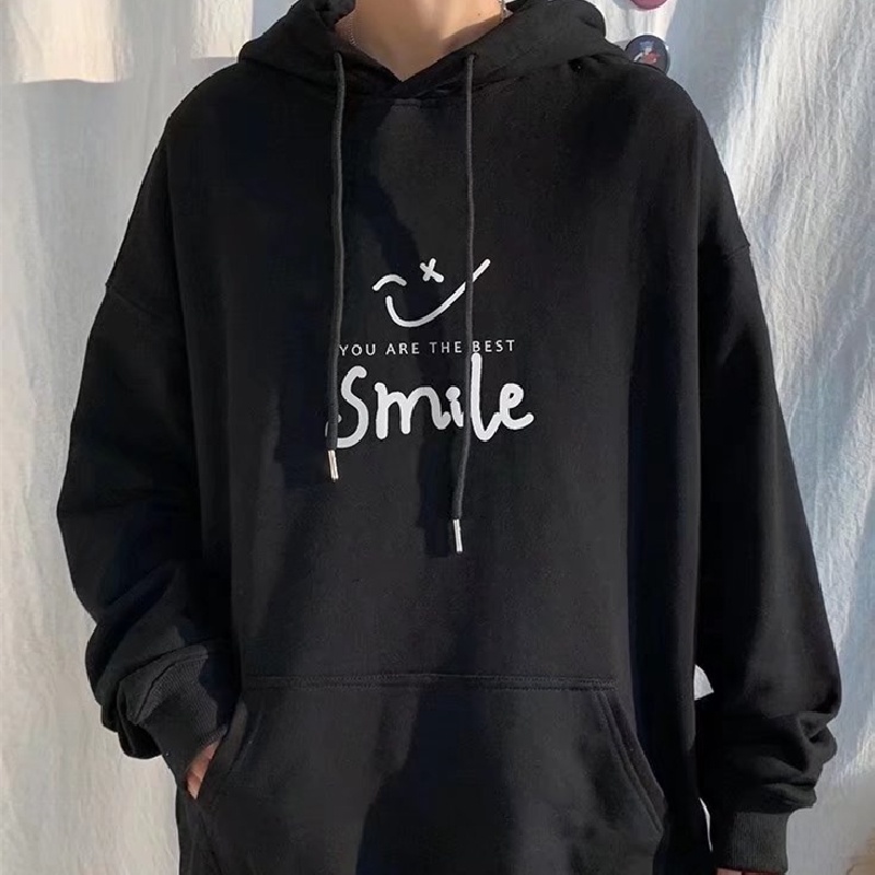 Áo hoodie Mùa Đông Dáng Suông Thoải Mái In Họa Tiết Chữ Phong Cách Hàn Quốc Thời Trang Cho Nam Cỡ M-5XL