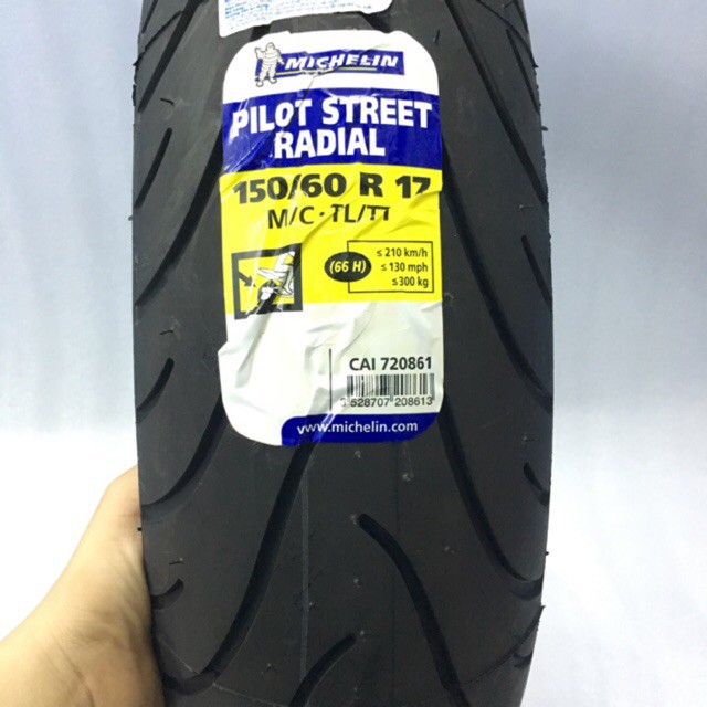 lốp Michelin Pilot Street 150/60-17 hàng nhập khẩu thái lan bám đường vượt trội