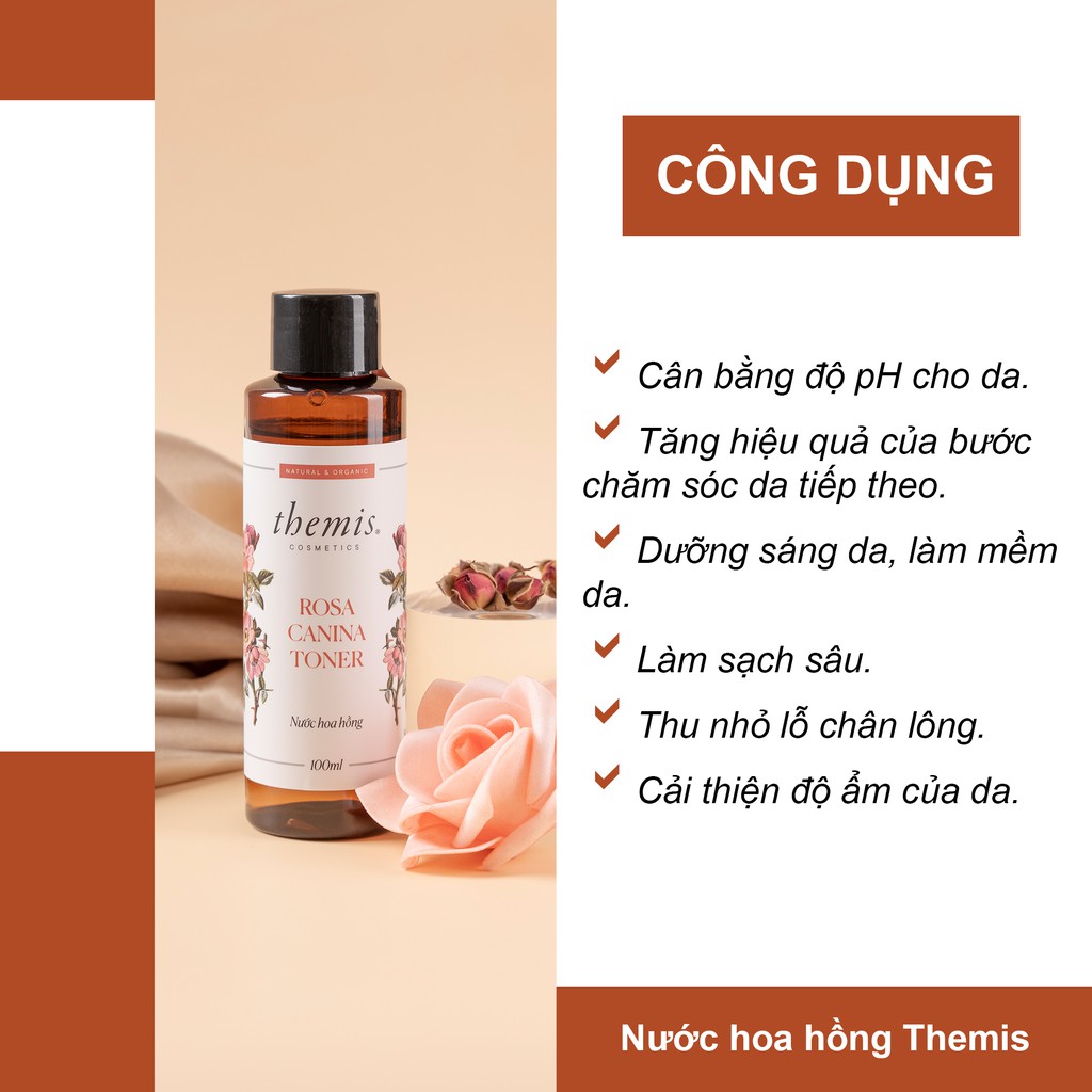 Nước hoa hồng dưỡng sáng, làm sạch sâu và cân bằng độ Ph cho da Themis Rosa Canina Toner 100ml | BigBuy360 - bigbuy360.vn