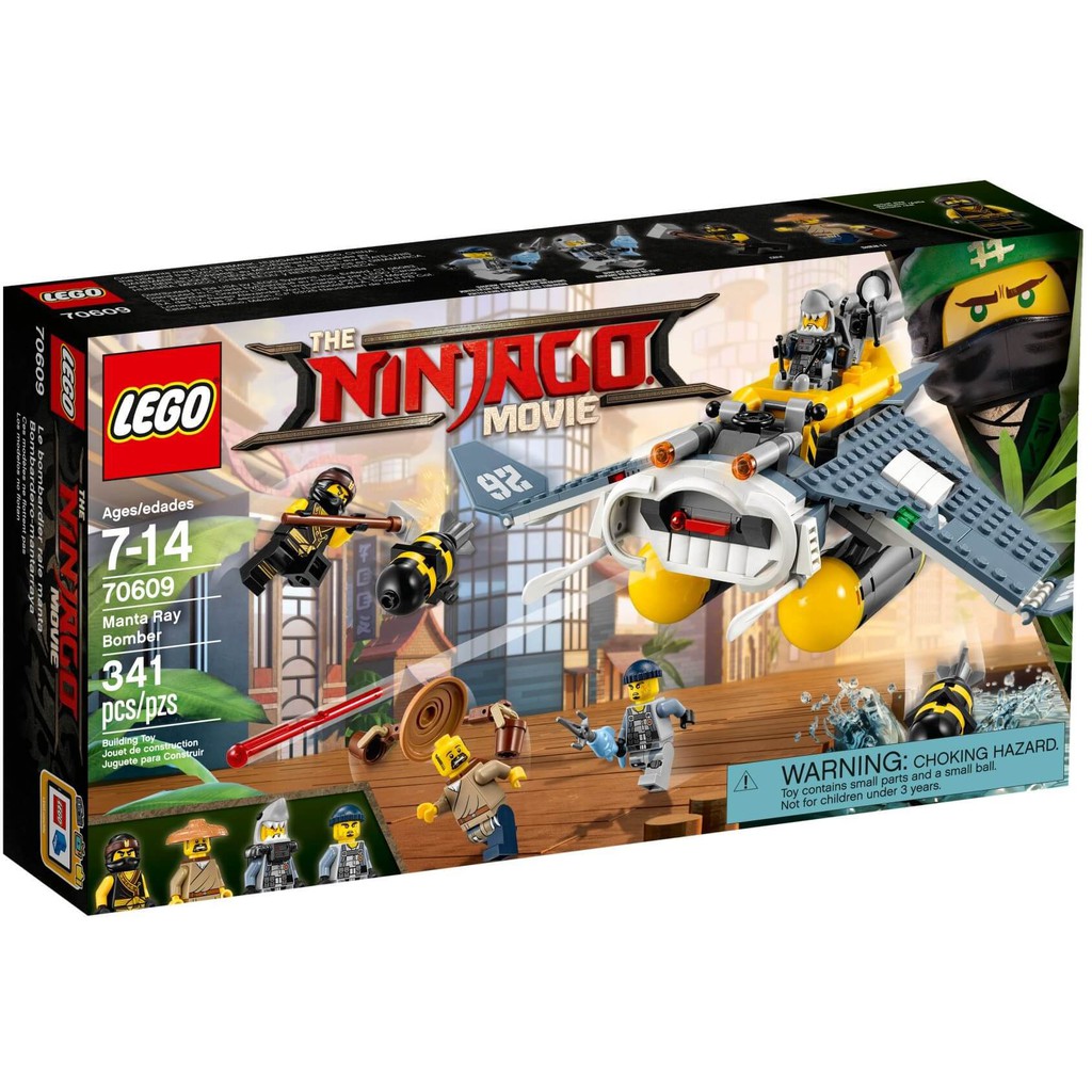 LEGO Movie Ninjago | Lego 70609 Manta Ray Bomber | Phi cơ cá đuối ném bom Manta Ray