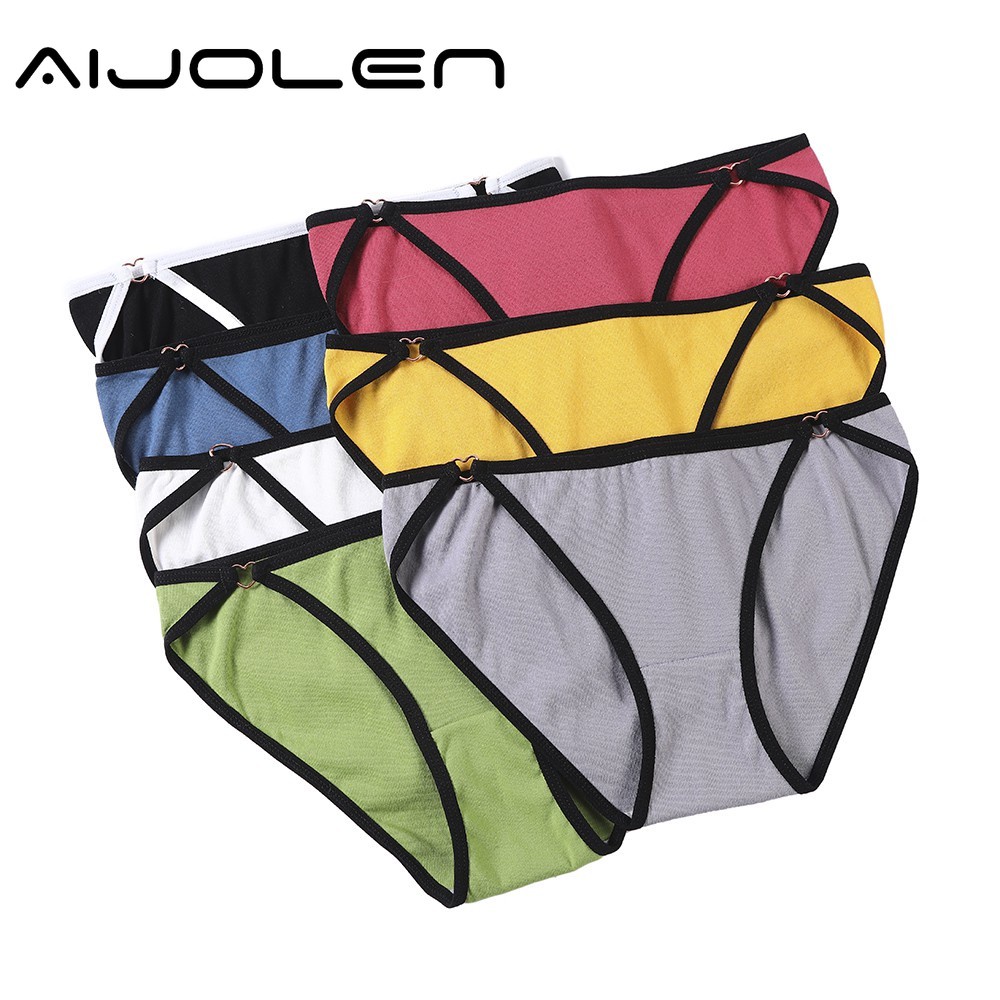 Quần lót AIJOLEN cotton graphene trơn lưng thấp thoáng khí chống vi khuẩn mềm mại quyến rũ dành cho nữ