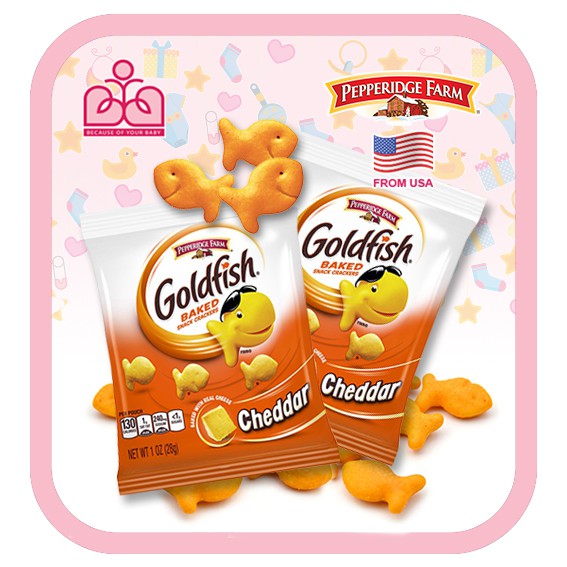 (Nhập US) Bánh cá Phomai Goldfish 28g [date 08/2022]