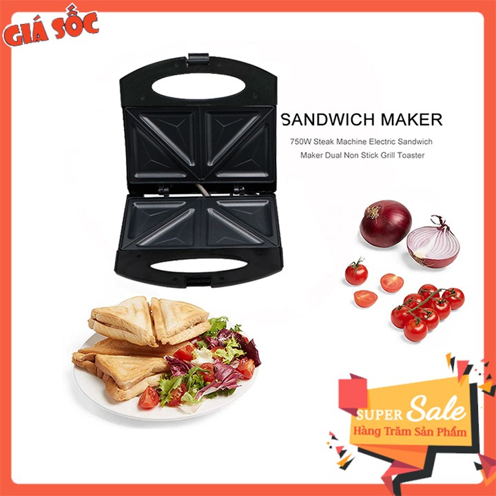 [Mã ELHADEV giảm 4% đơn 300K] Máy nướng bánh mỳ Haeger - Máy kẹp bánh mì Sandwich