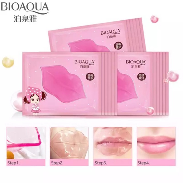 Mặt nạ môi , mask môi Bioaqua dưỡng ẩm và trị môi thâm