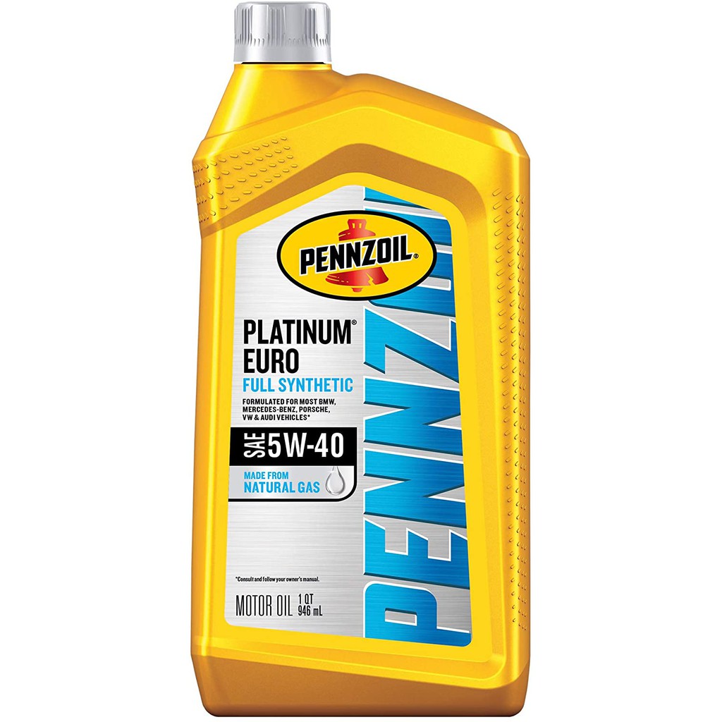 Dầu nhớt tổng hợp cao cấp xe tay ga Pennzoil Platinum Euro 5W-40