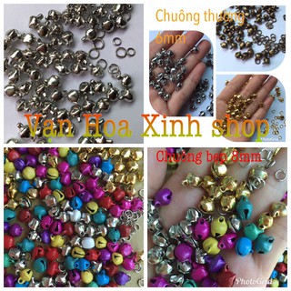 Chuông nhỏ tròn bẹp kèm khoen tròn 5mm làm vòng tay handmade